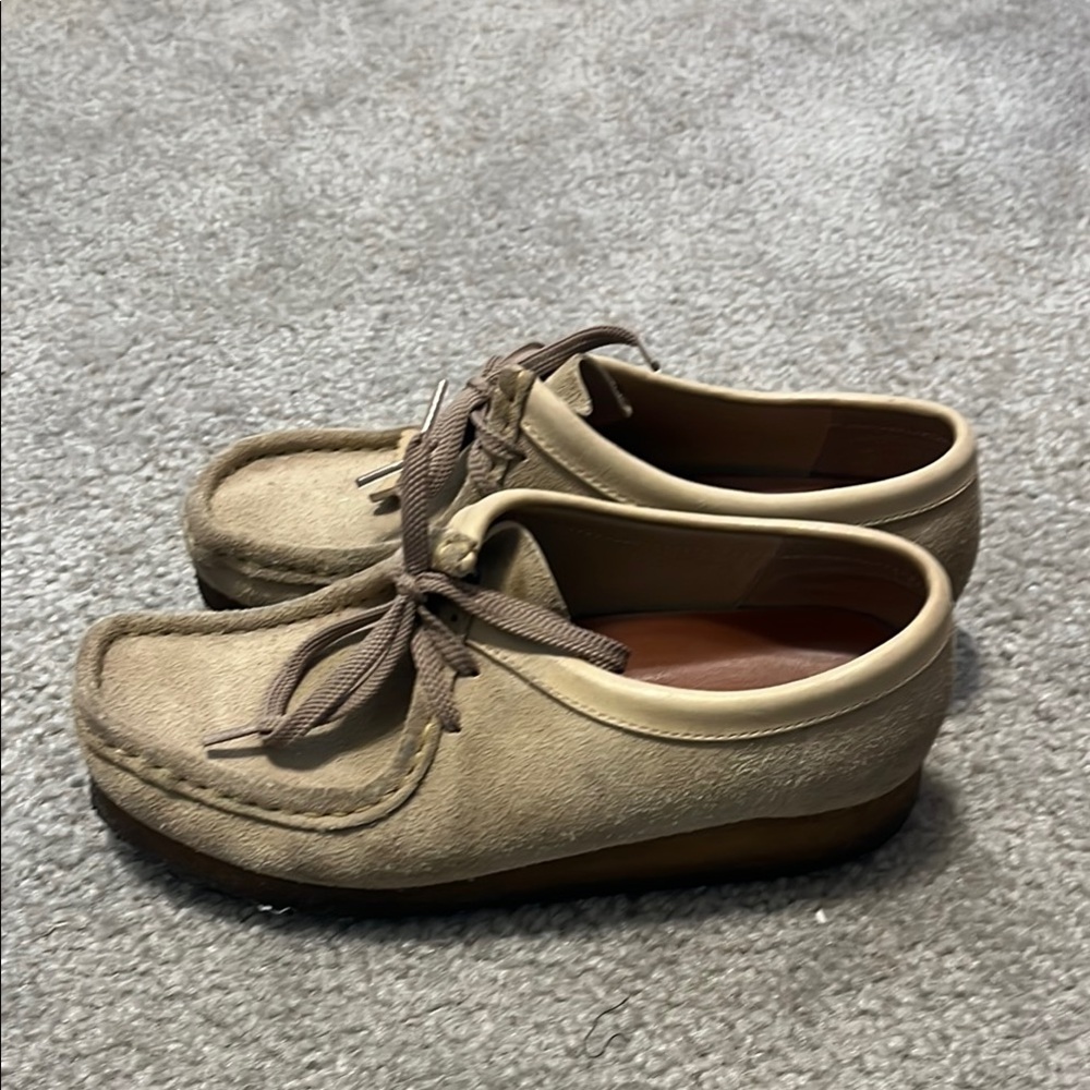 Clarks Wallabees Tan Suede Loafers